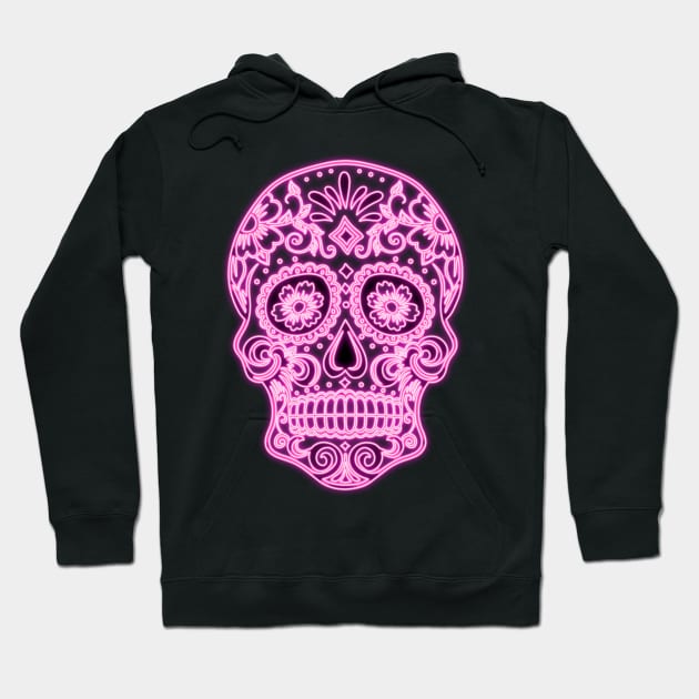 Pink Sugar Skull Hoodie by skycloudpics